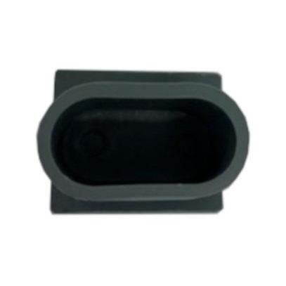 A black plastic replacement holder for a patio table leg.