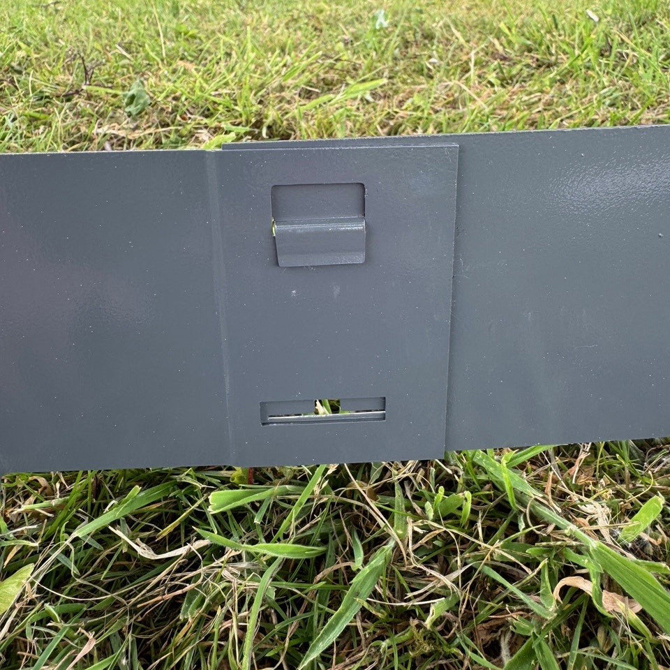Metal Garden Lawn & Border Edging in Grey (106cm x 8cm) - 20 Panels