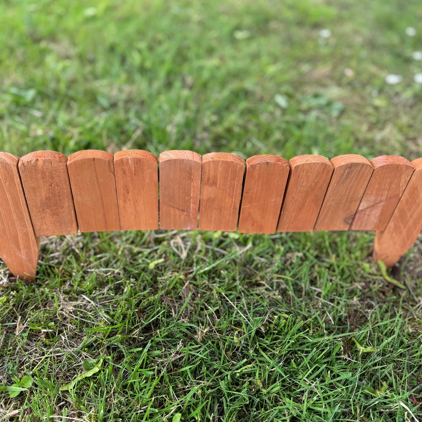 Wooden Log Roll Style Garden Lawn Edging (70cm x 10cm) - 6 Panels