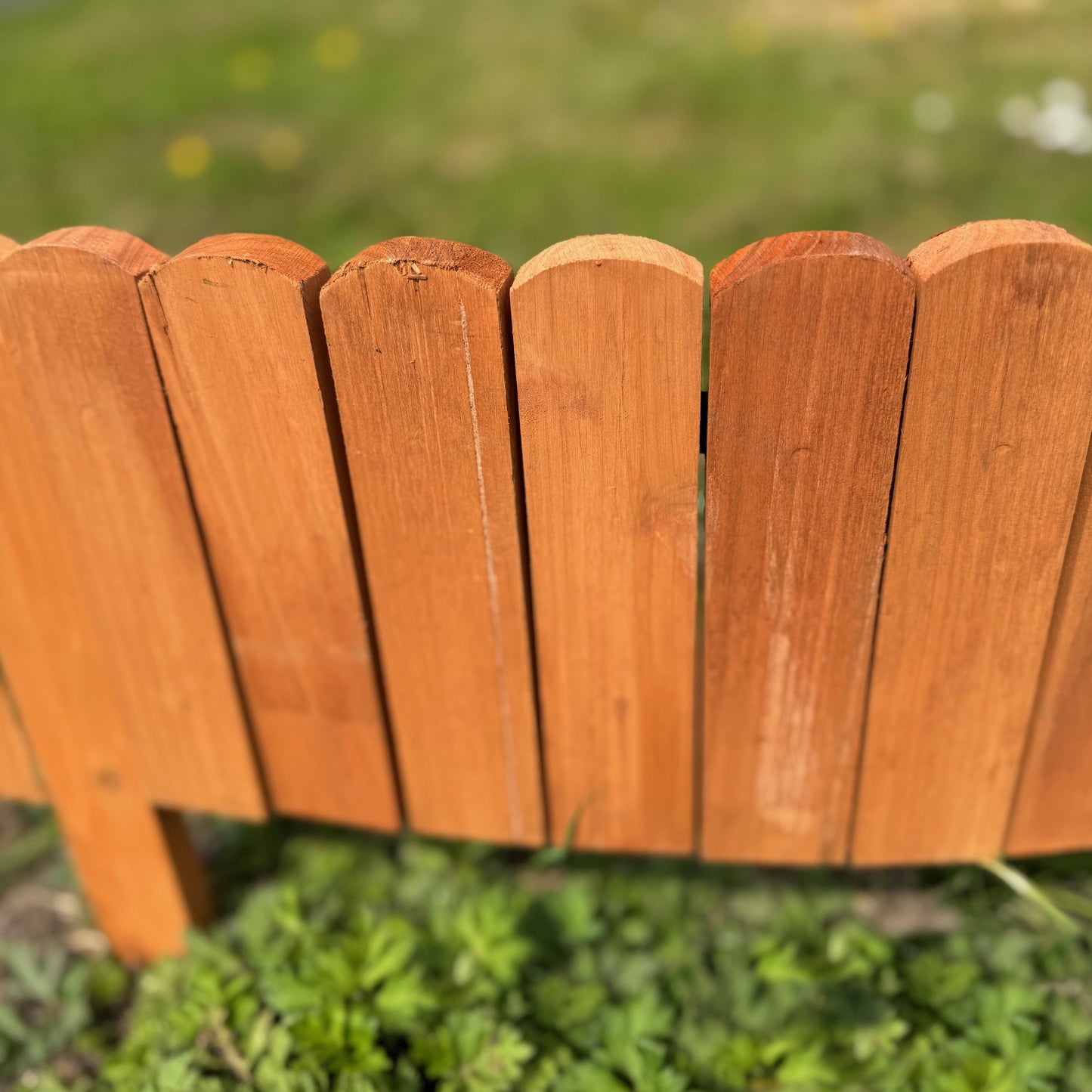 Set of 6 Wooden Lawn Edging Log Roll Style Panels (400cm x 20cm)