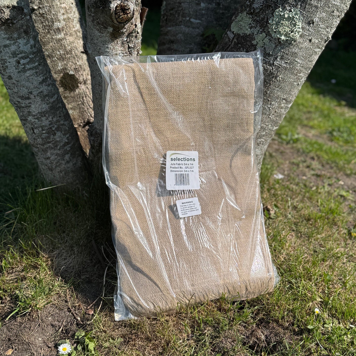 Jute Hessian Burlap Plant Protection Liner & Weed Control Sheet (5m x 1m)