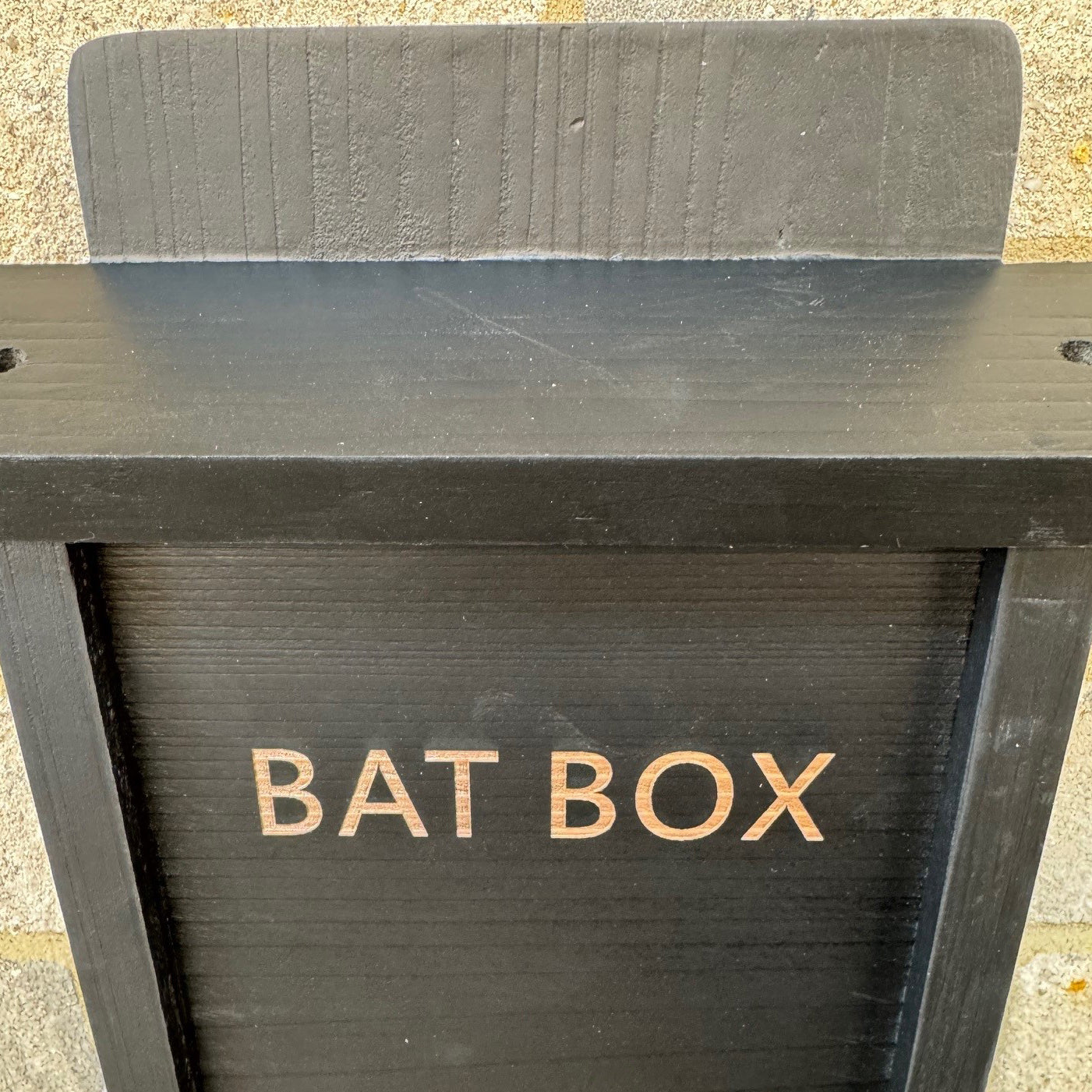 Black Wooden Bat Nesting Roosting Box House (Set of 2)