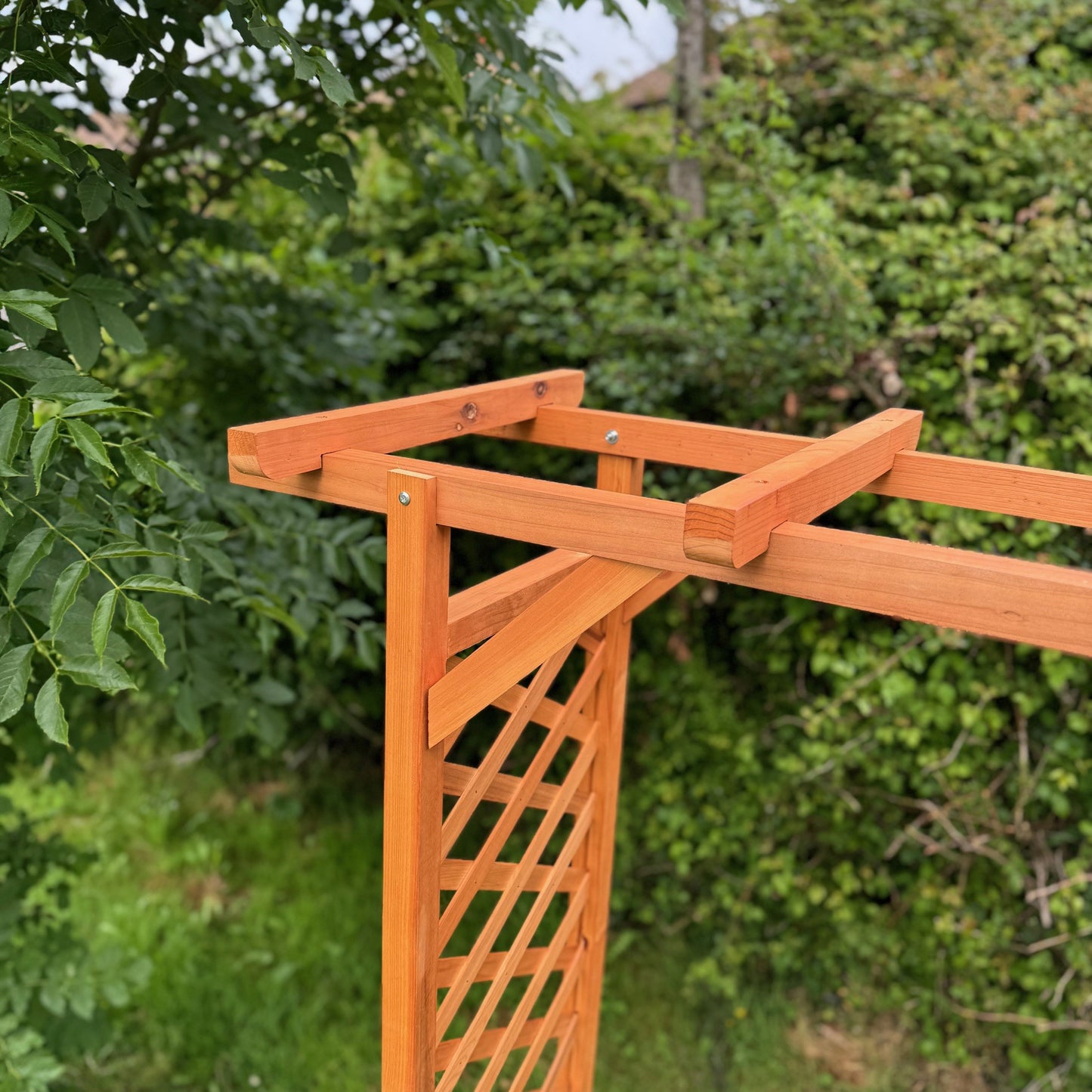Wooden Garden Arch with Square Top (Tan)