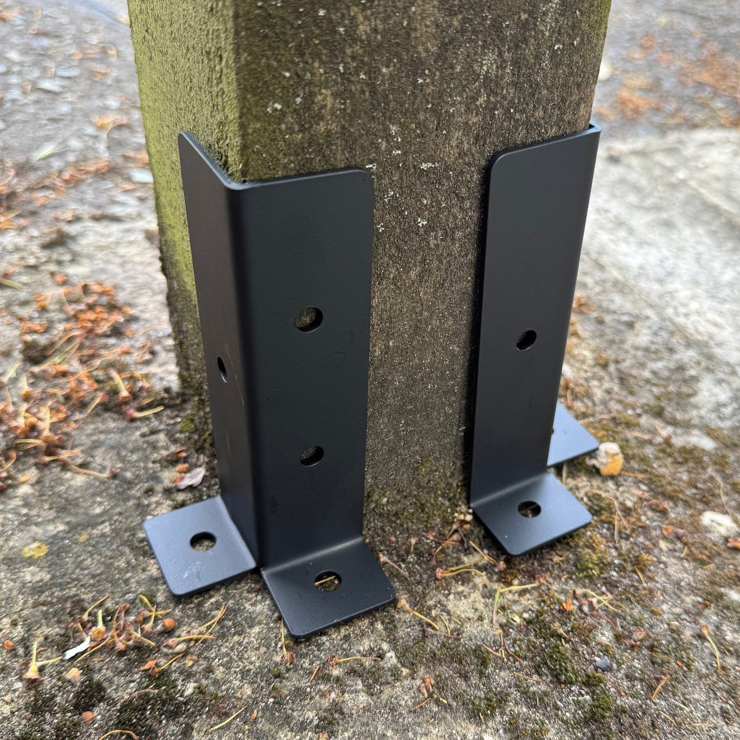 Surface Mounted Fence Post Support Brackets for Hard Ground (Pack of 8)
