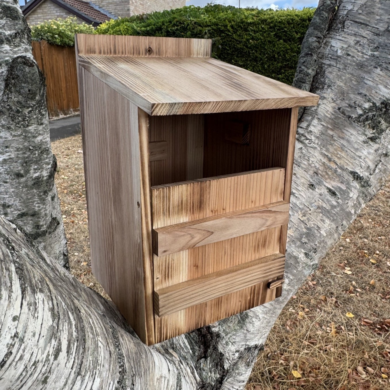 Wooden Owl Garden Nest Box Birdhouse