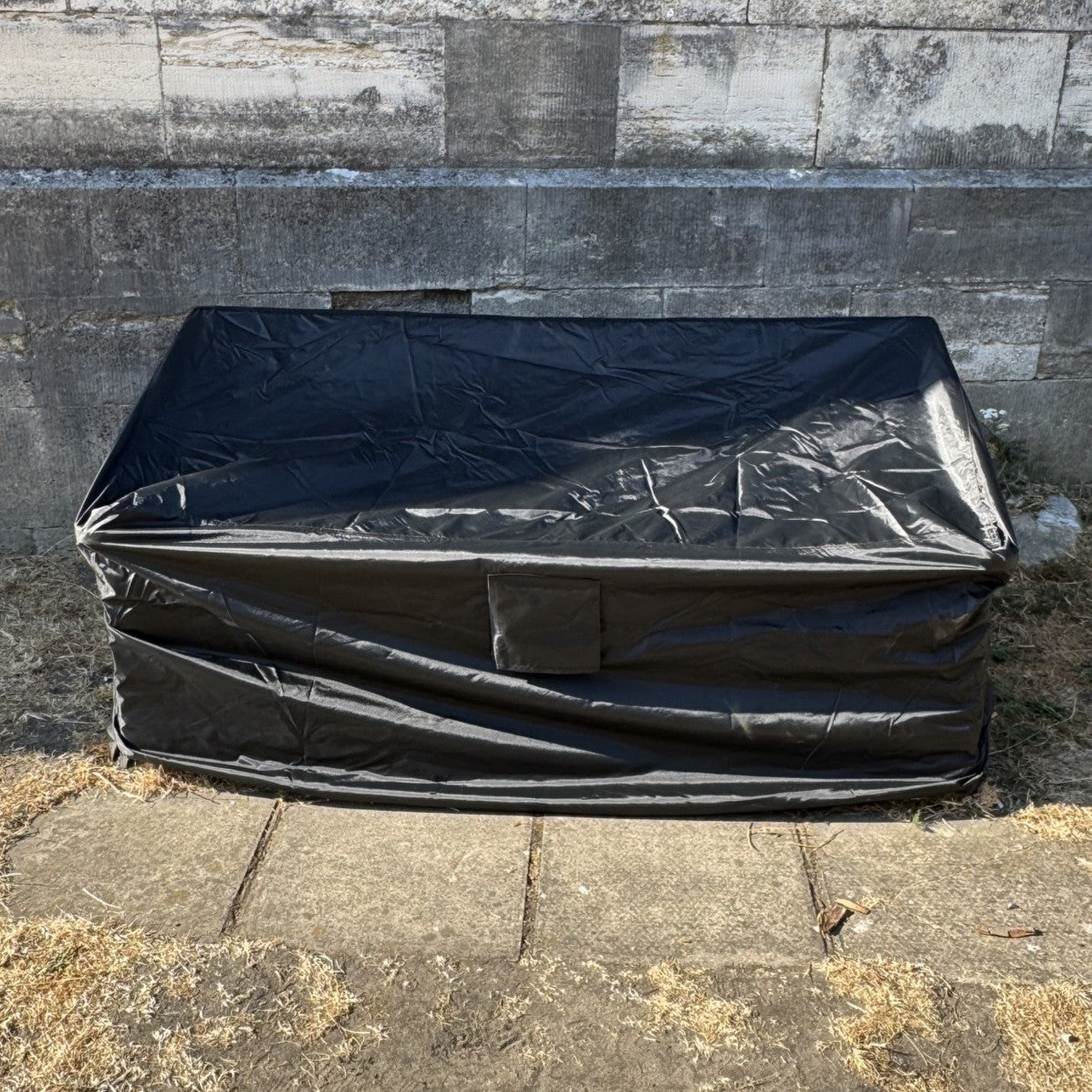Premium Waterproof 3 Seater Garden Bench Cover in Black (1.6m)