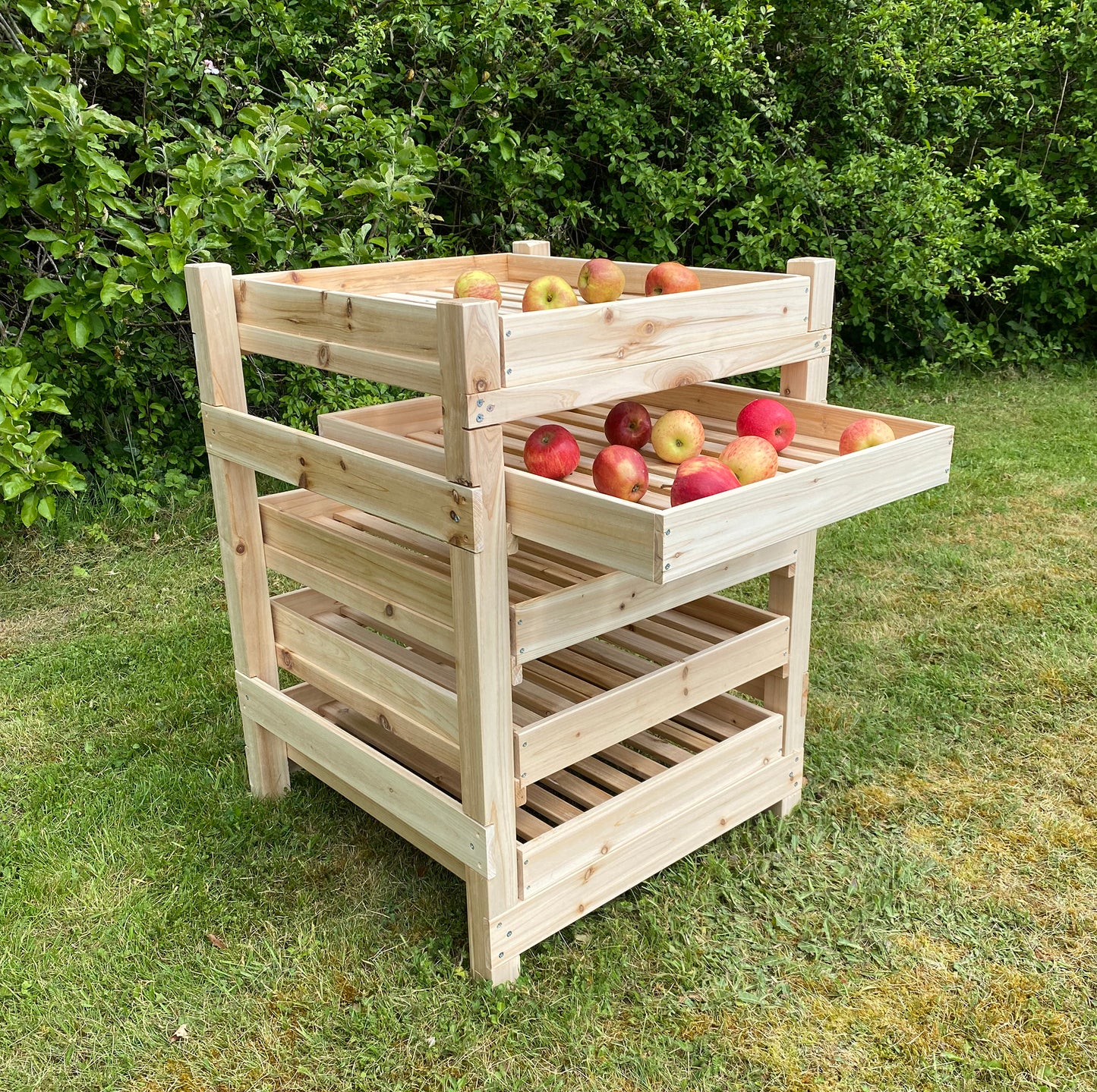 Traditional Wooden Apple Storage Rack (5 Drawer)