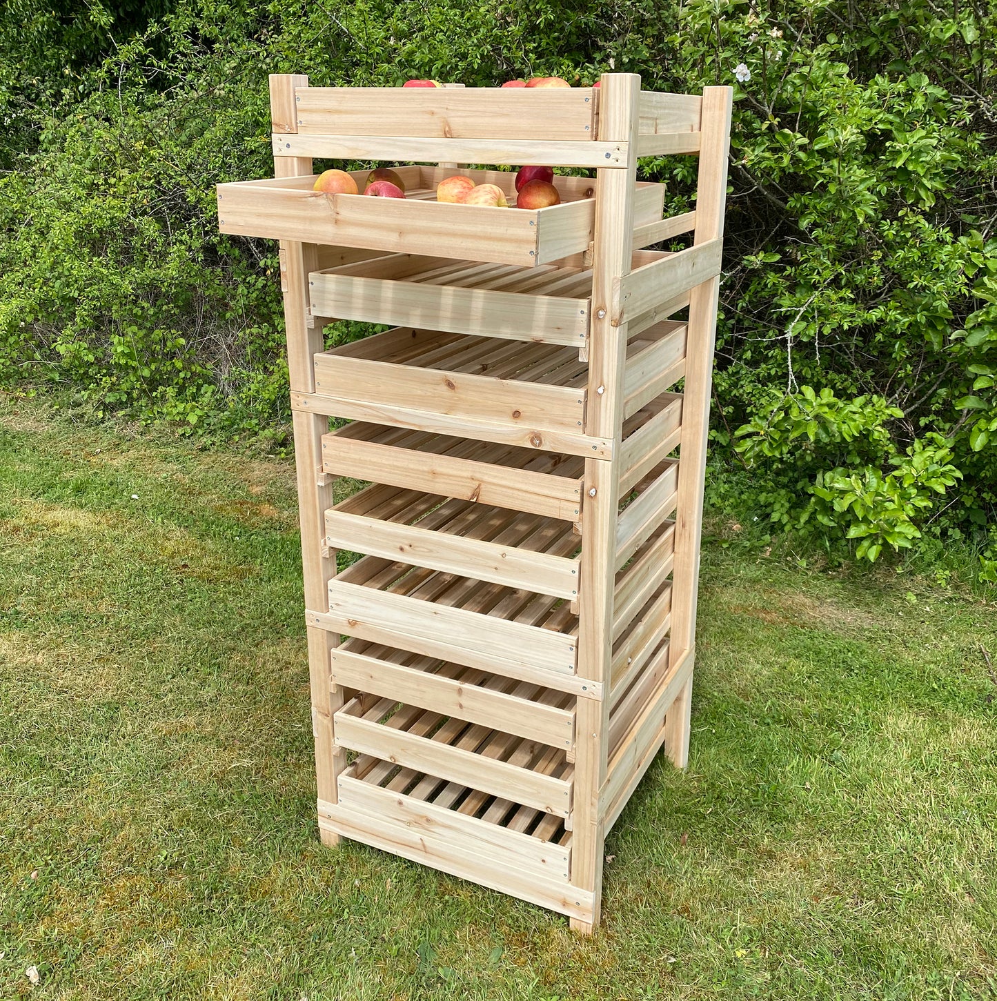 Traditional Wooden Apple Storage Rack (10 Drawer)