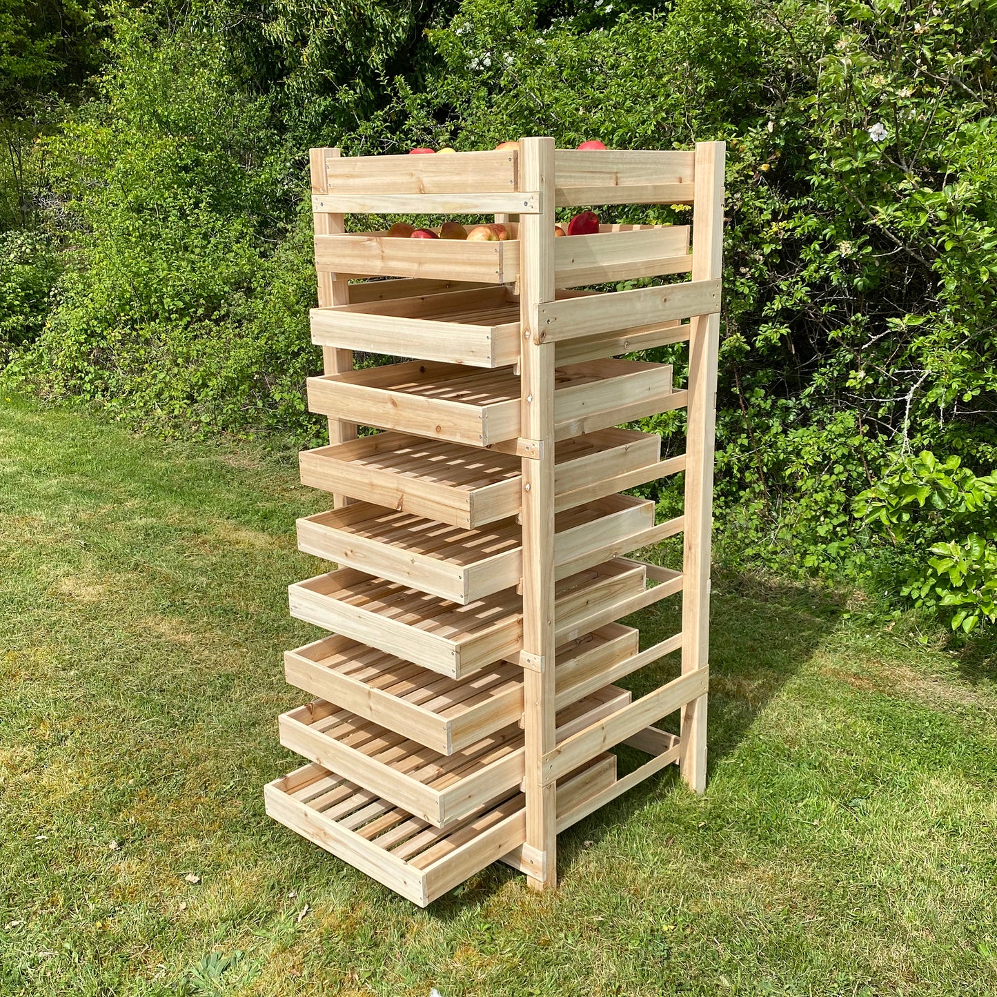 Traditional Wooden Apple Storage Rack (10 Drawer)