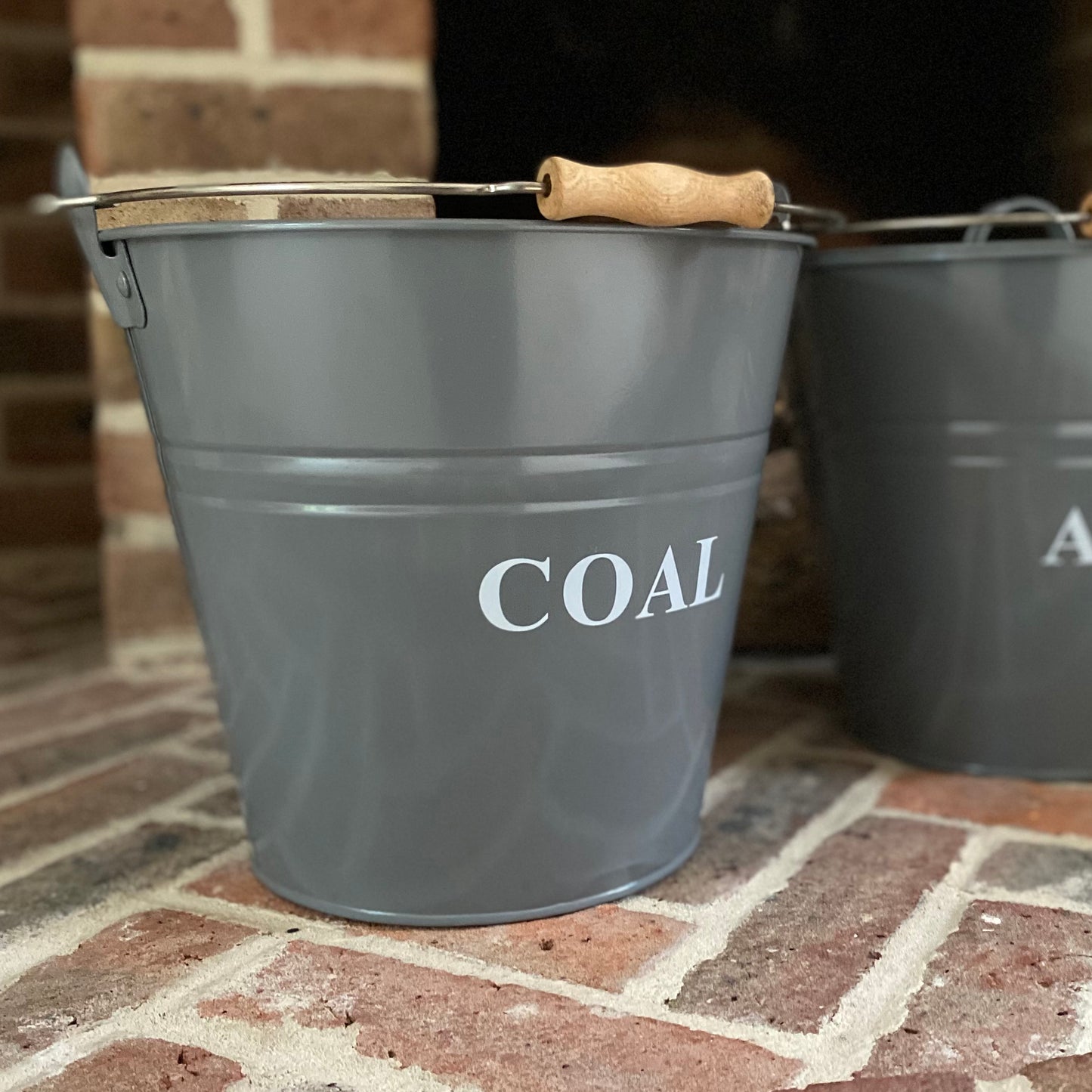 Fireside Coal Bucket in French Grey