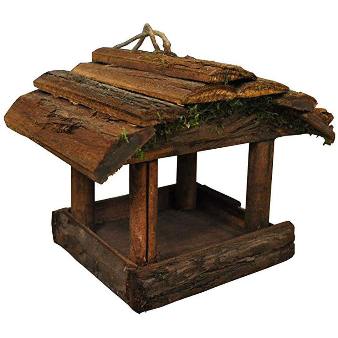 Factory Second - Hanging Wooden Bird Table Feeder