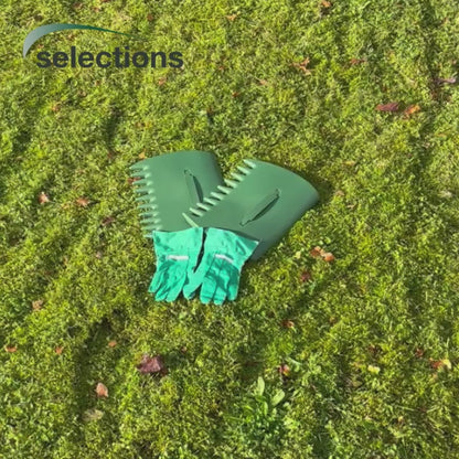 Garden Leaf Grabber Scoops & Gloves Set