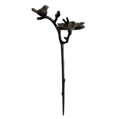 Cast Iron Wild Bird Ornate Flower Dish Bird Feeder