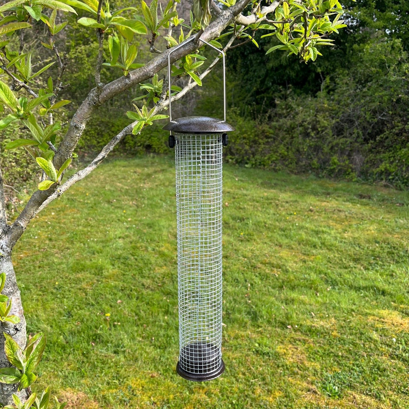 Large Hammertone Style Hanging Bird Feeders Seed, Nut, Fatball & Suet Block (Set of 4)
