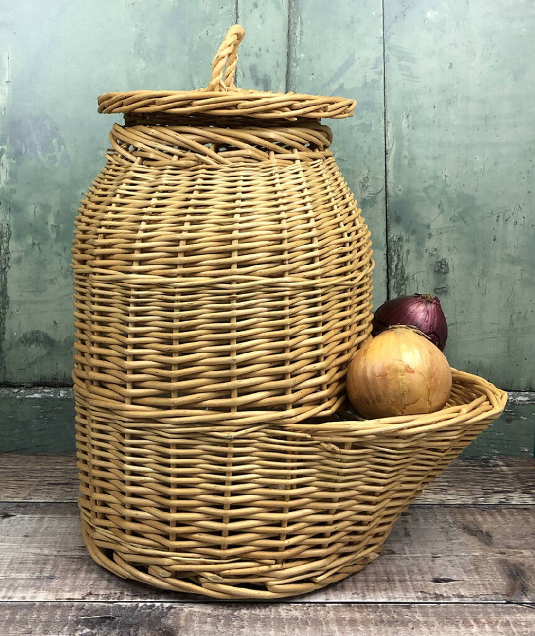 Willow Potato & Onion Hopper Storage Basket Set