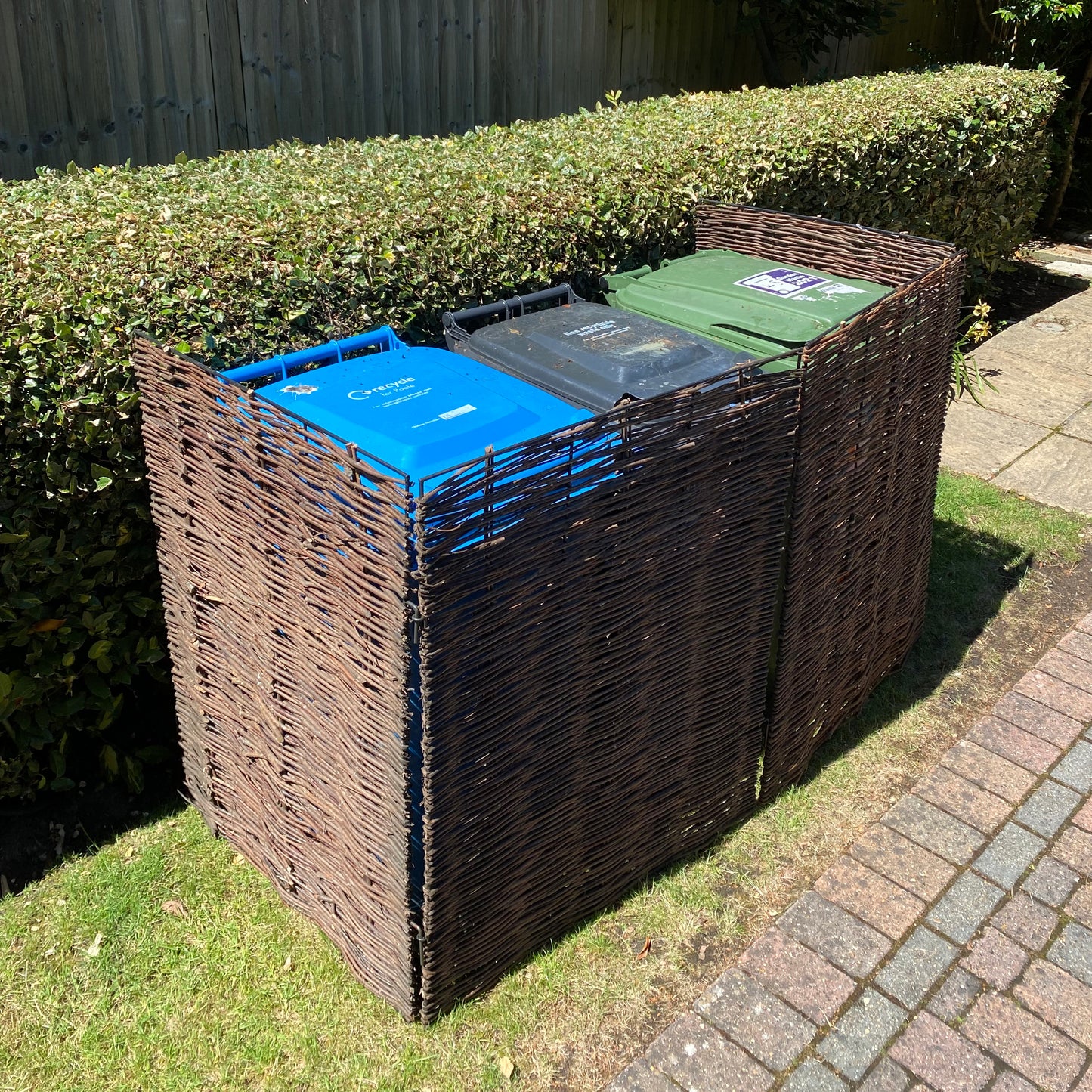 Willow Wheelie Bin Screen (Triple)