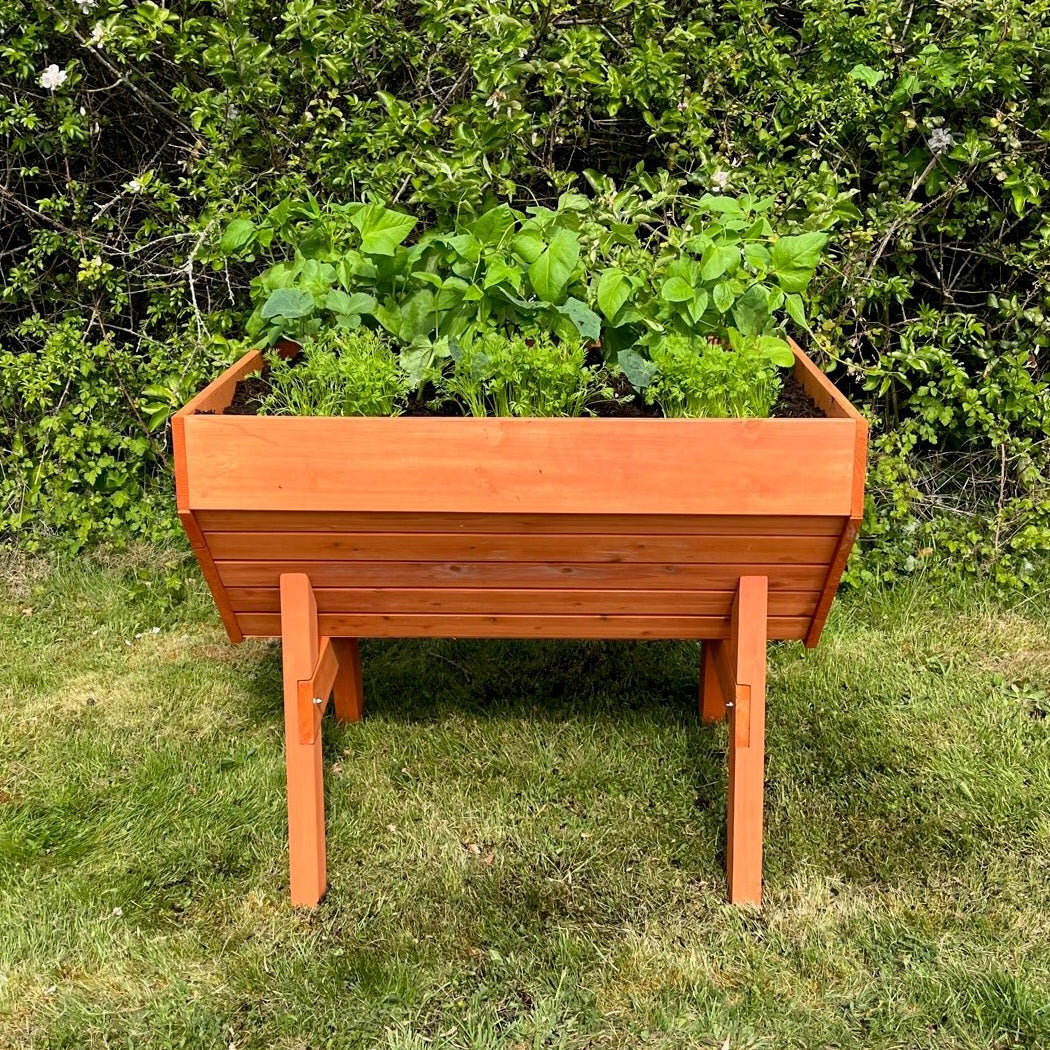 Veg-Trough Medium Wooden Raised Vegetable Bed Planter