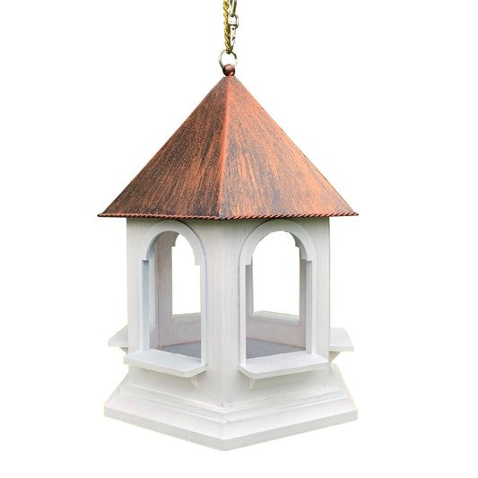Factory Second - Rozel Hanging Bird Table with Metal Roof
