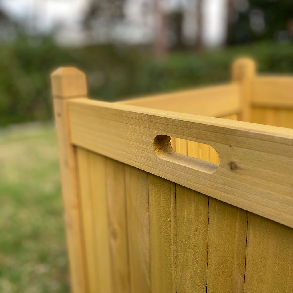 Dorchester Wooden Arch with Planters and Ground Spikes