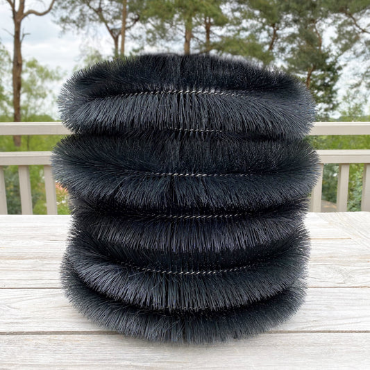 20m Black Gutter Brush Leaf & Moss Guard Protection (5 Rolls)