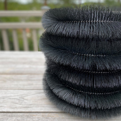 20m Black Gutter Brush Leaf & Moss Guard Protection (5 Rolls)