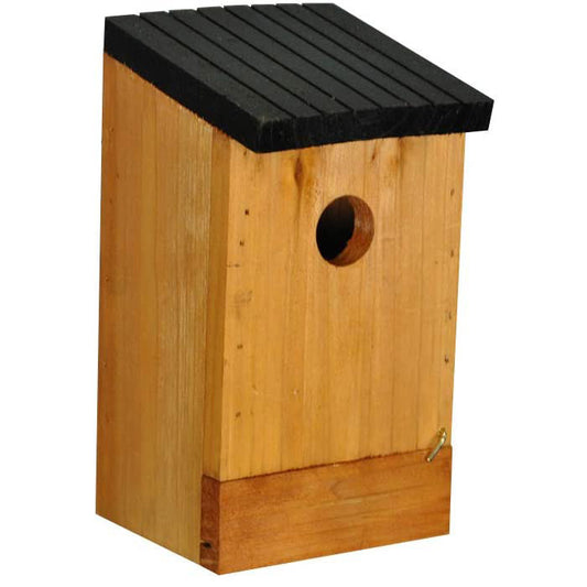 Single Traditional Wooden Bird Nest Box Birdhouse with Removable Base