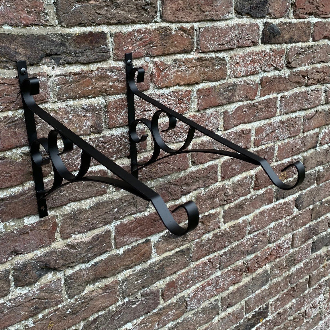 Wrought iron hanging sale brackets