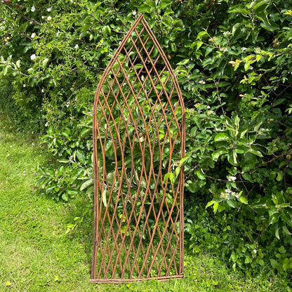 Set of 3 Willow Lattice Trellis With Gothic Top (120cm x 45cm)