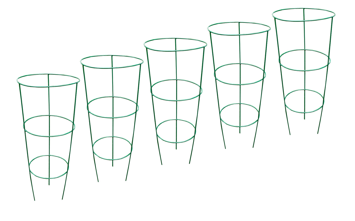 Pack of 5 Conical Garden Plant Support Rings (48cm) Tomato Flower
