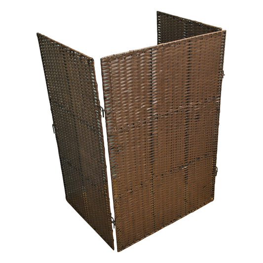 Rattan Effect Wheelie Bin Screen (Single)