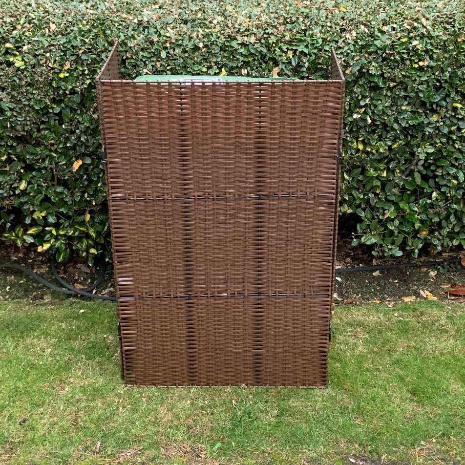 Rattan Effect Wheelie Bin Screen (Single)