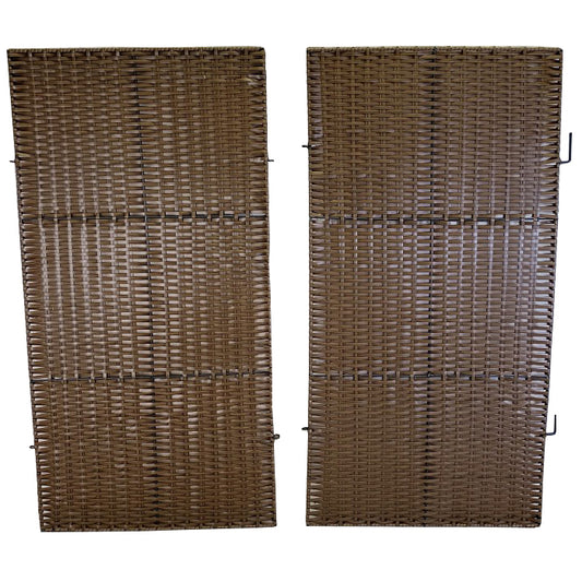 Pair of Front Panels For Double Rattan Wheelie Bin Screen GFH690