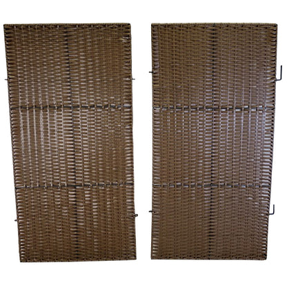Pair of Front Panels For Double Rattan Wheelie Bin Screen