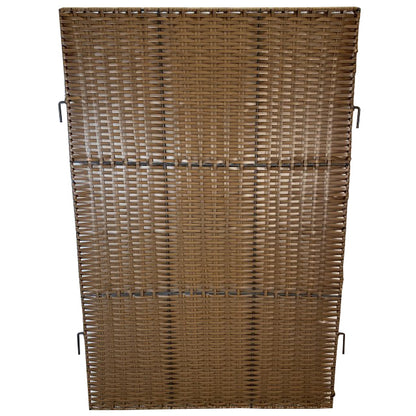 A single brown rattan effect replacement side panel for a double wheelie bin screen.