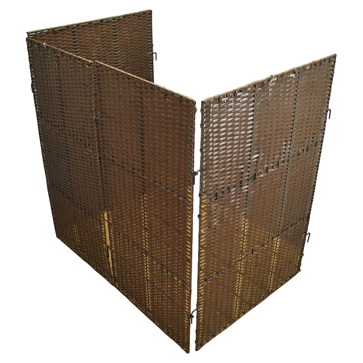 Rattan Effect Wheelie Bin Screen (Double)