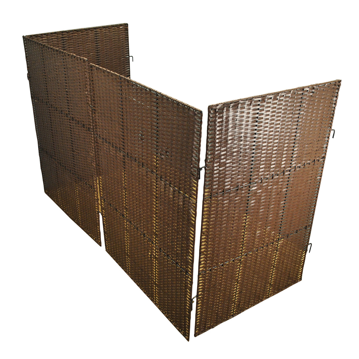 Rattan Effect Wheelie Bin Screen (Triple)