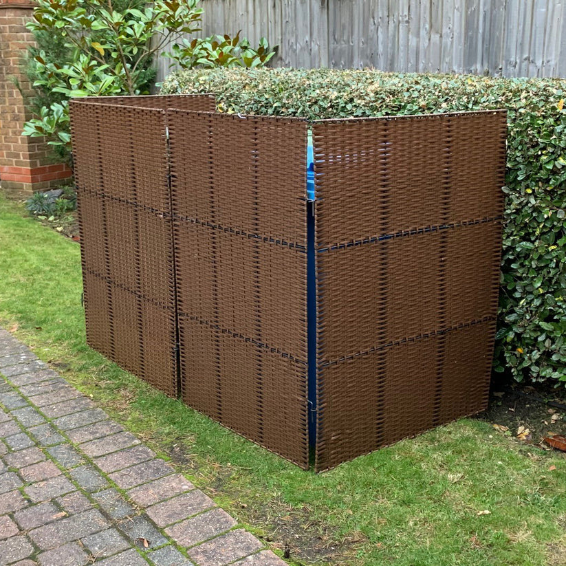 Rattan Effect Wheelie Bin Screen (Triple) Selections