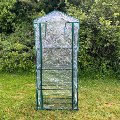 Four Tier Mini Greenhouse with Clear View Cover