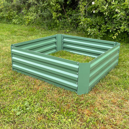Metal Raised Vegetable Bed in Green (100cm x 30cm)