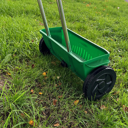 Lawn Garden Drop Spreader for Seed, Feed and Fertiliser (12 Litre Capacity)