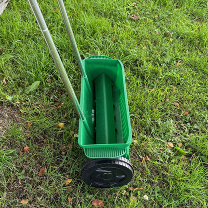 Lawn Garden Drop Spreader for Seed, Feed and Fertiliser (12 Litre Capacity)