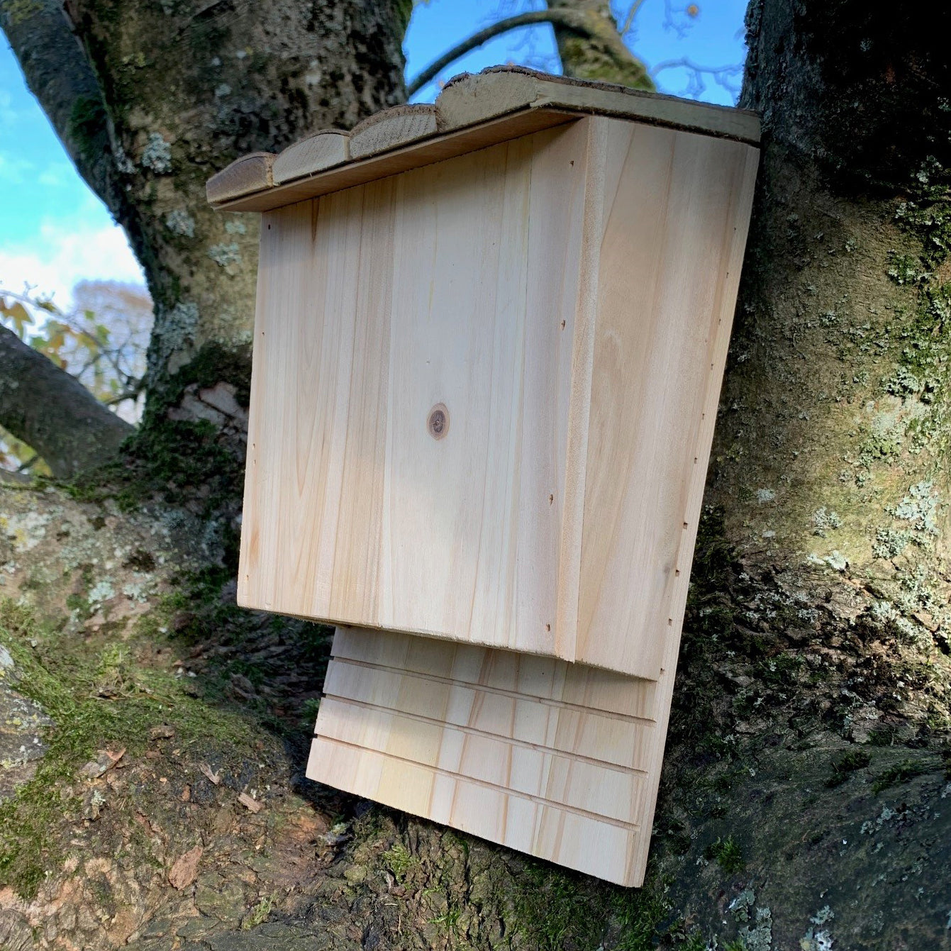 Set of 2 Large Wooden Bat Nesting Roosting Boxes