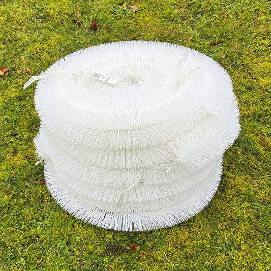 20m White Gutter Brush Leaf & Moss Guard Protection (5 Rolls)