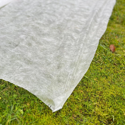 Set of 2 Fleece Garden Plant Frost Protection Sheets 2m x 20m + 10 Metal Pegs (20g/sqm)