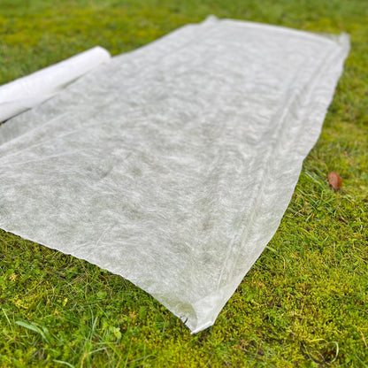Set of 2 Fleece Garden Plant Frost Protection Sheets 2m x 20m + 10 Metal Pegs (20g/sqm)