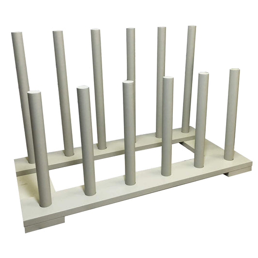 Wooden Welly Boot Rack Stand Holder Organiser in Light Grey (6 Pairs)