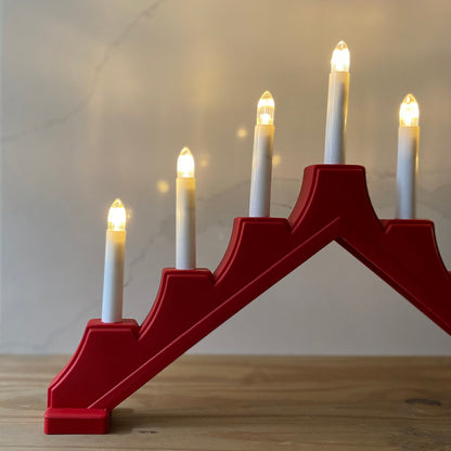 Traditional Red Christmas Candle Bridge