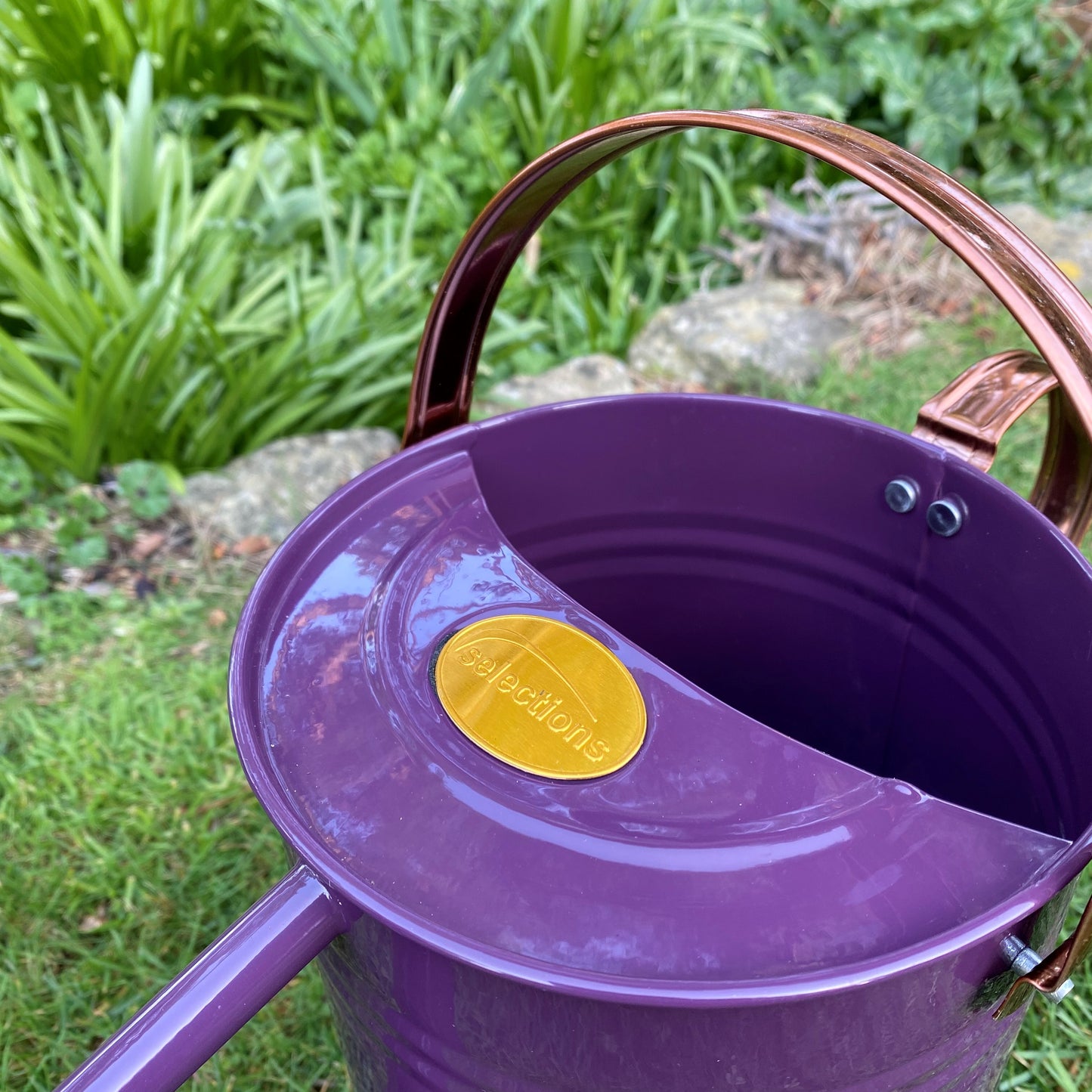 Purple Heather Metal & Copper Watering Can (3.5 Litre)