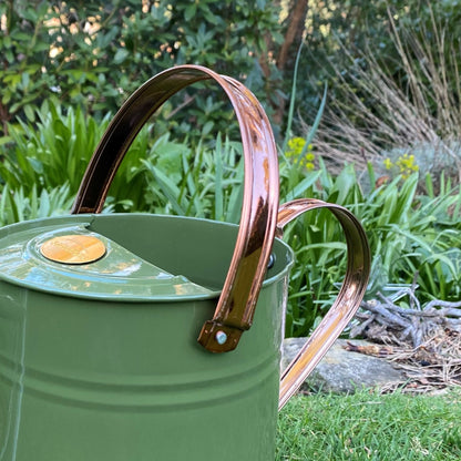 Heritage Tweed Green Metal & Copper Watering Can (3.5 Litre)