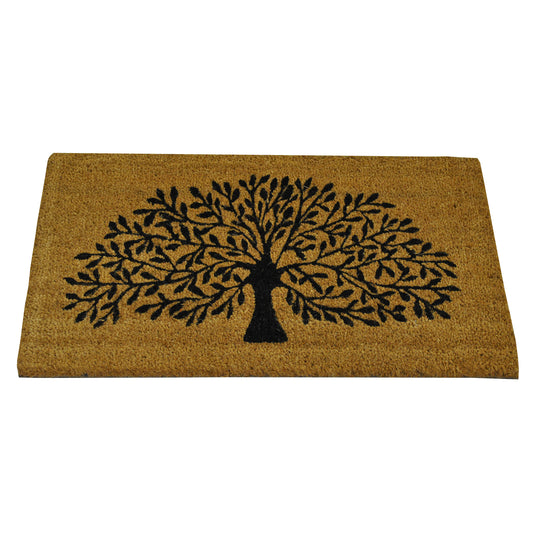 Tree of Life Design Print Indoor & Outdoor Coir Doormat